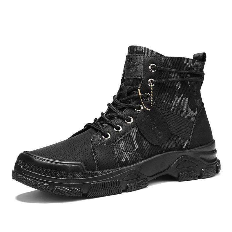 Canvas High-top Tooling Retro Outdoor Hiking Boots