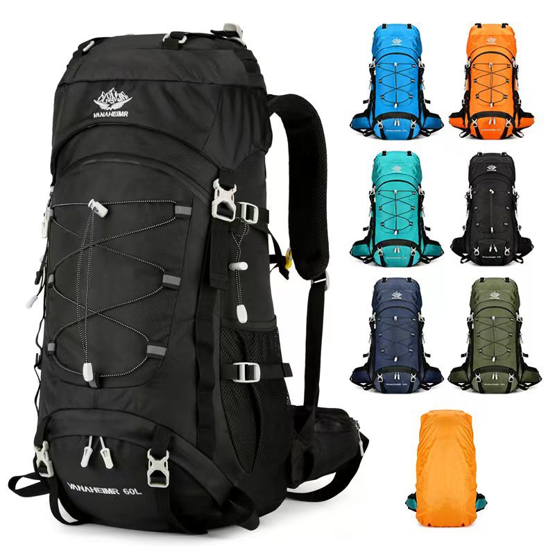 Outdoor Hiking Bag 60 Liters Large Capacity Backpack