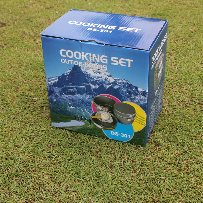 Outdoor Portable Cookware Camping Set for 2-3 Person