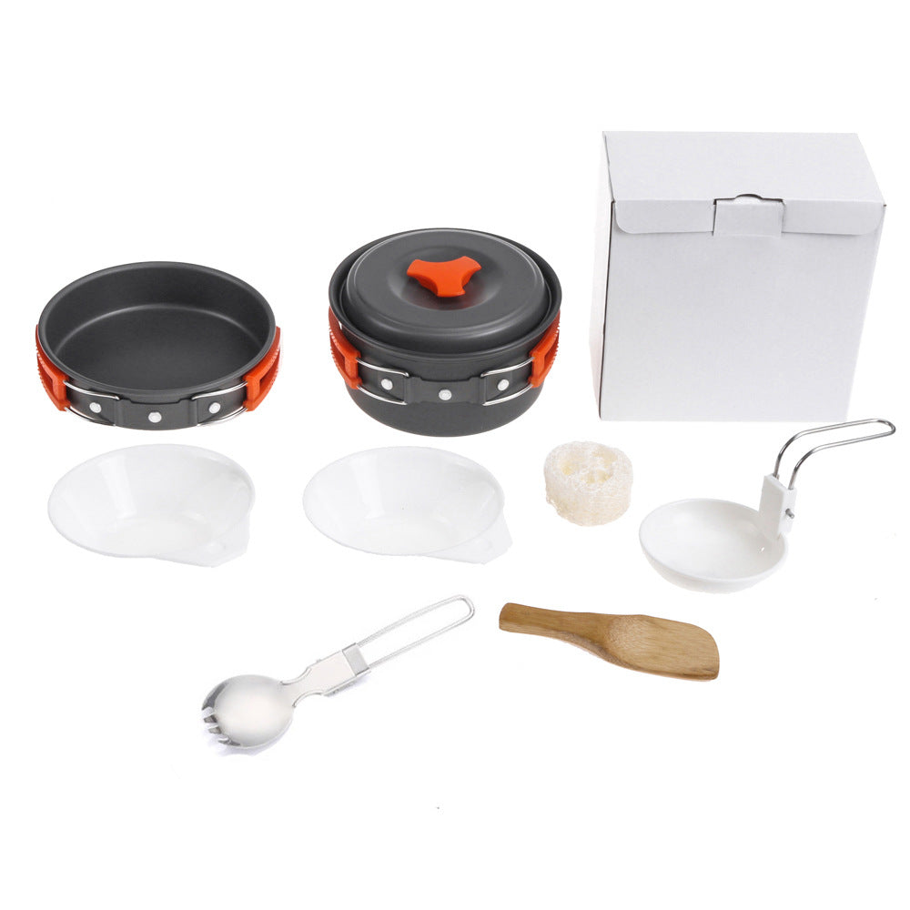 Outdoor 1-2 people camping cookware set