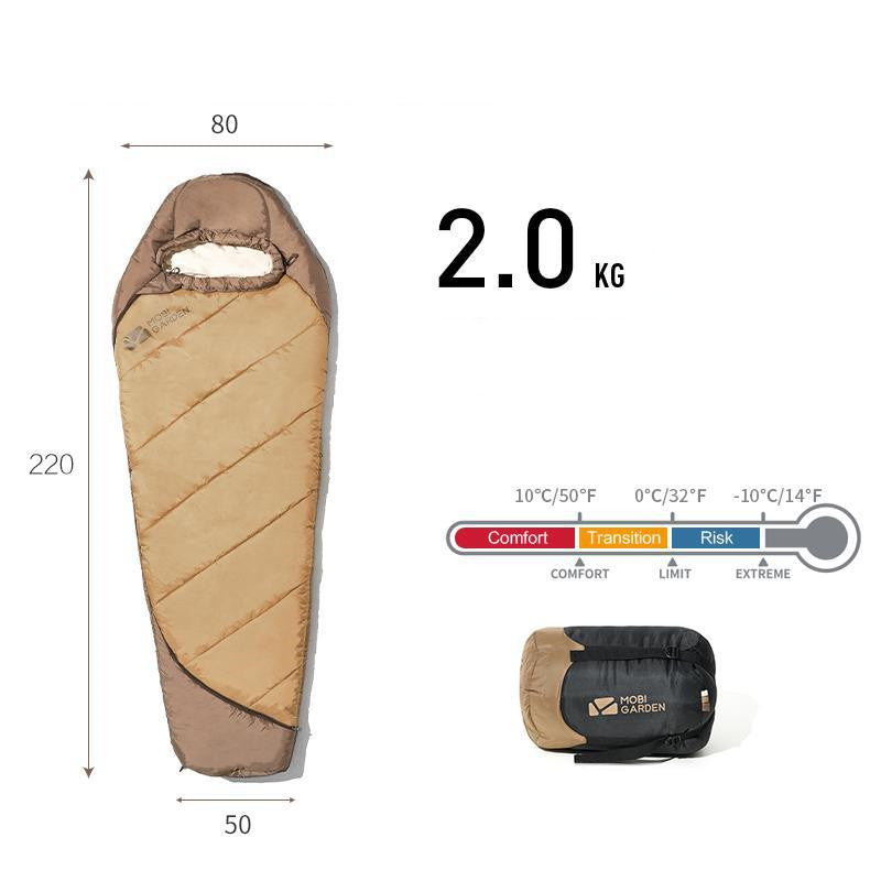 Mummy Outdoor Camping Thickened In Winter Sleeping Bag