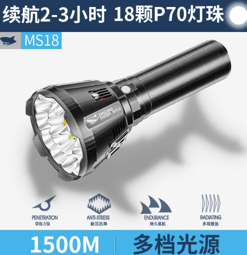 Waterproof camping multifunctional flashlight