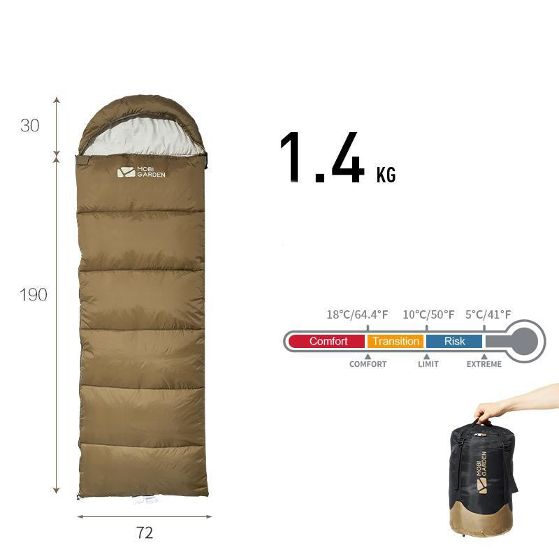Mummy Outdoor Camping Thickened In Winter Sleeping Bag