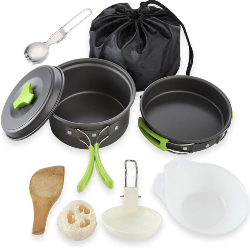 Outdoor 1-2 people camping cookware set