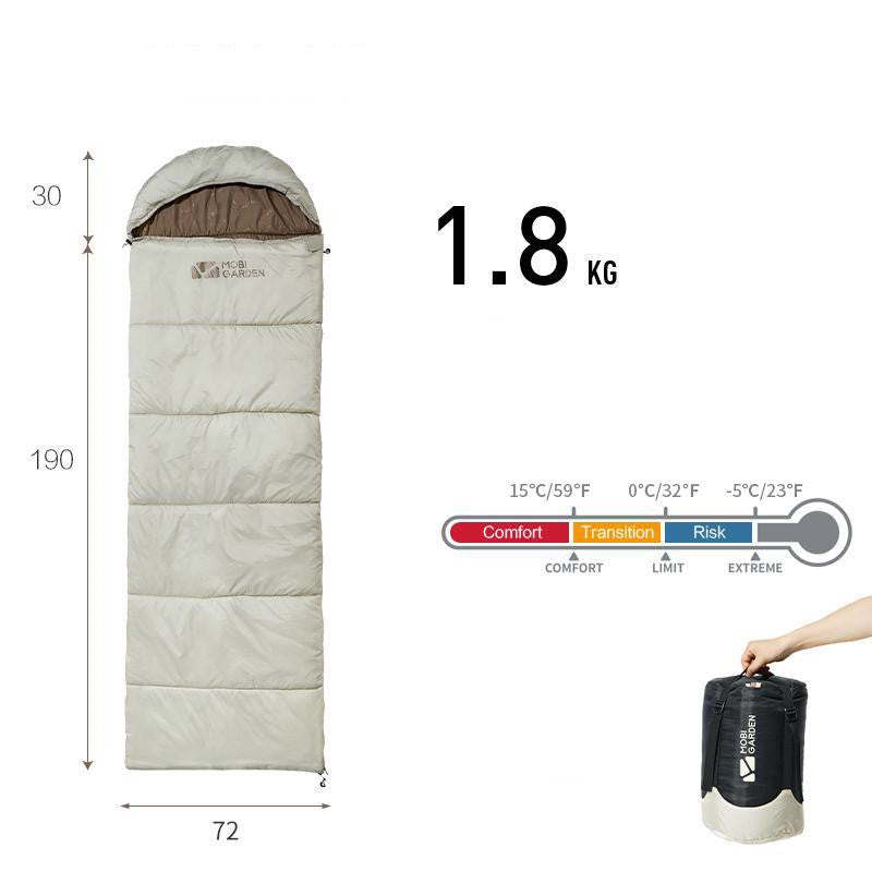 Mummy Outdoor Camping Thickened In Winter Sleeping Bag
