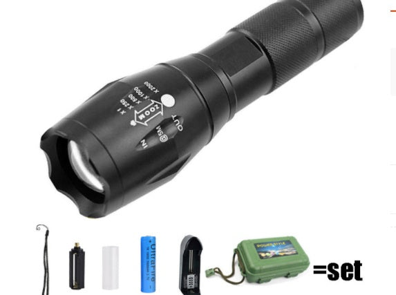 Rechargeable Self-Defense Waterproof Flashlight