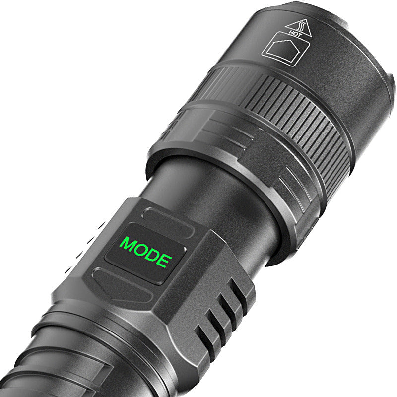 USB Charging Zoom Electric Display Flashlight