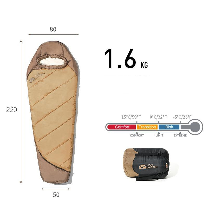 Mummy Outdoor Camping Thickened In Winter Sleeping Bag
