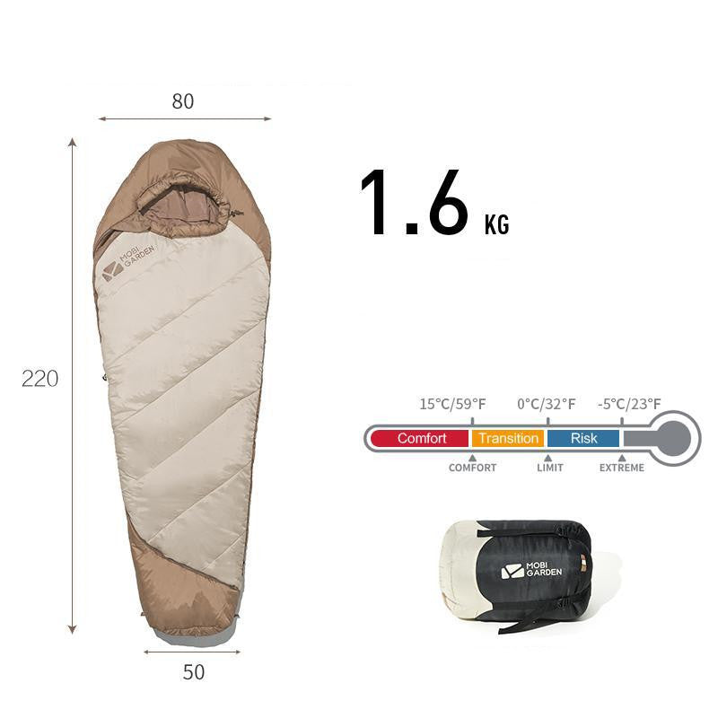 Mummy Outdoor Camping Thickened In Winter Sleeping Bag