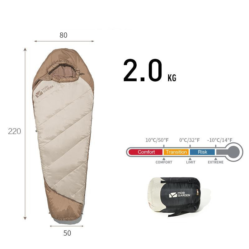 Mummy Outdoor Camping Thickened In Winter Sleeping Bag